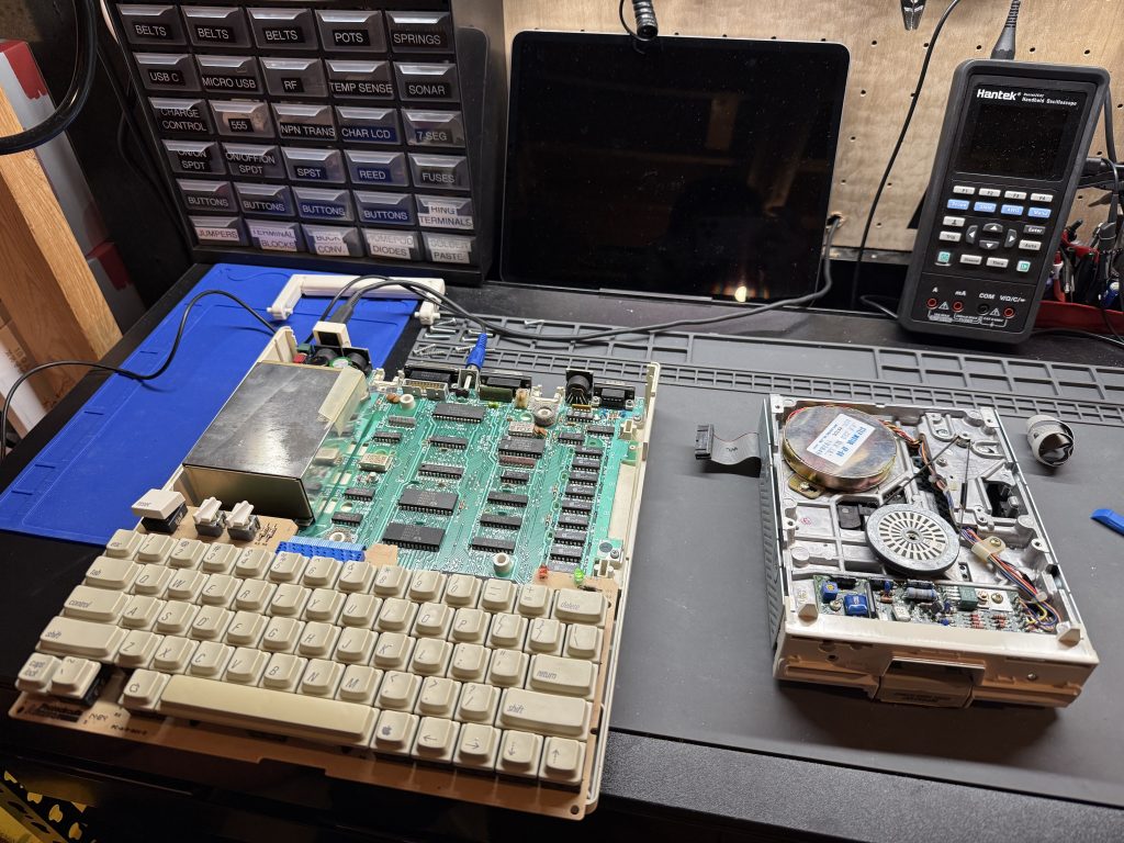 a disassembled Apple //c