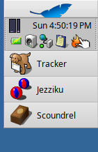 haiku desk bar. trader, jezziku, and scoundrel are all running